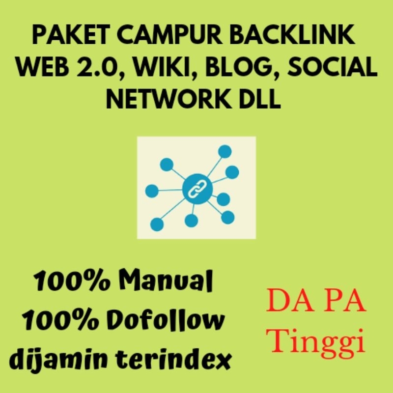 Paket campur Backlink website dofollow 100% manual