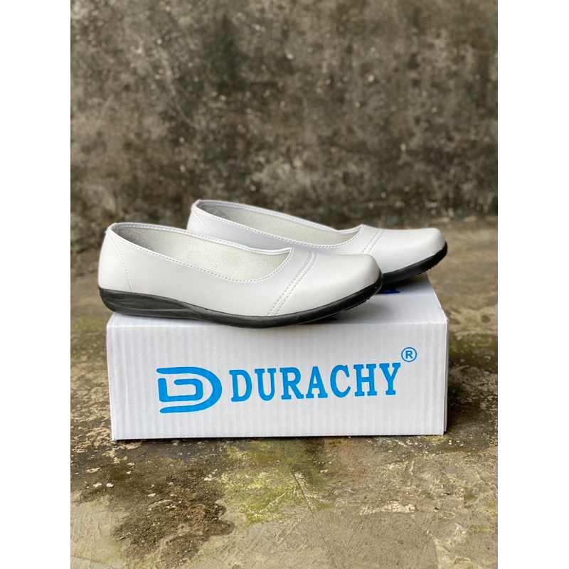Jual DURACHY Sepatu Pantofel Perawat Wanita Putih Tanpa Hak | Shopee ...