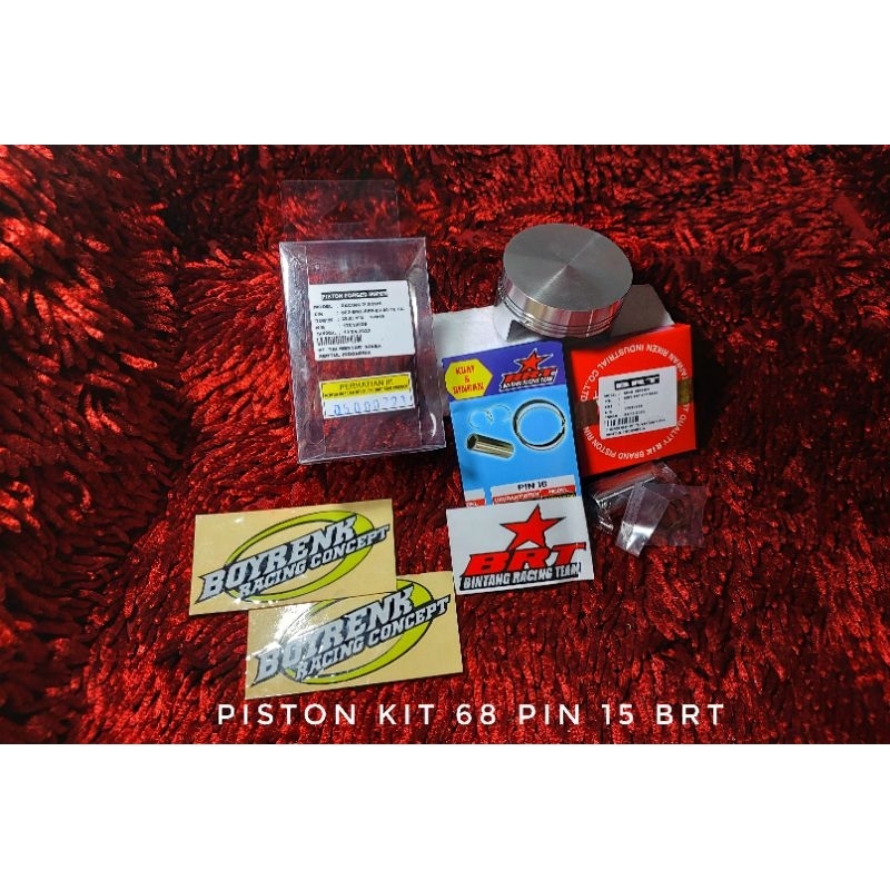 Jual PISTON KIT BRT 68 PIN 15 FORGET - BOYRENK RACING CONCEPT | Shopee ...