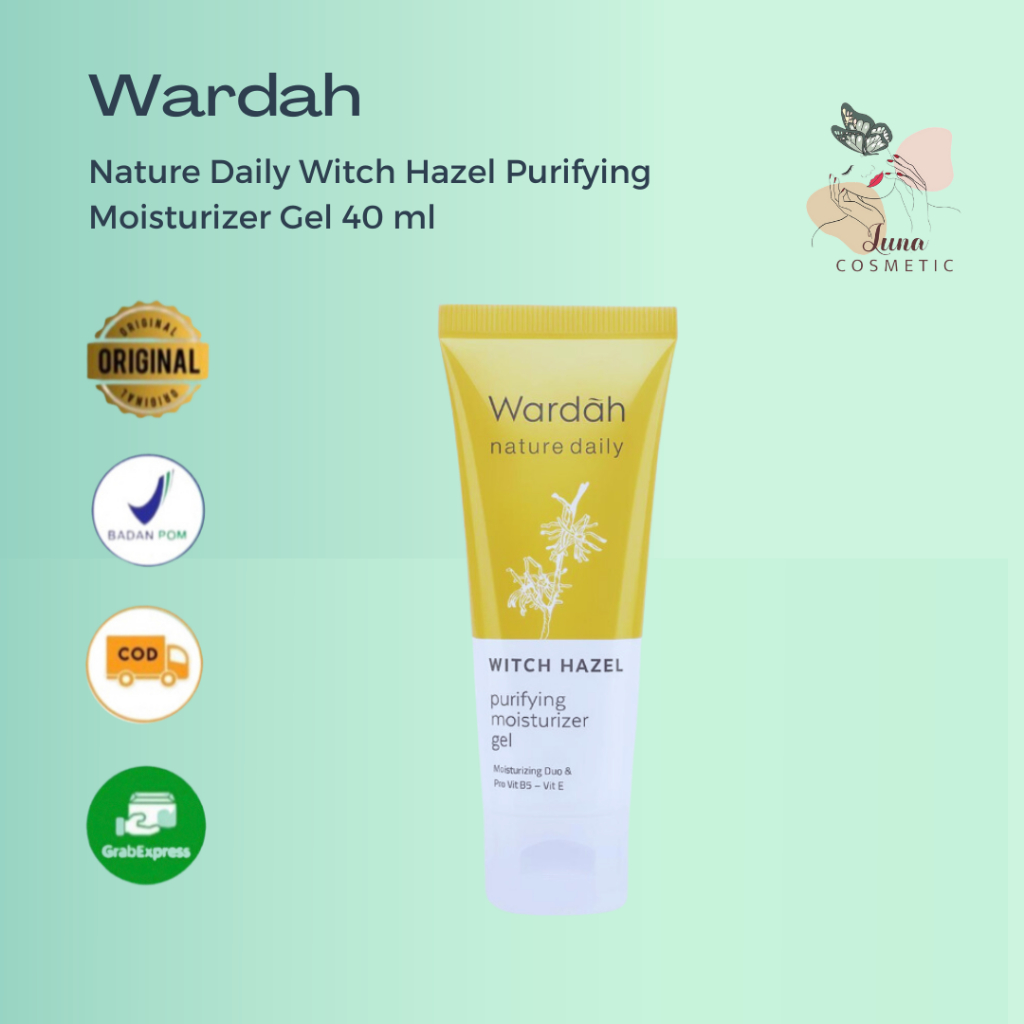 Jual Wardah Nature Daily Witch Hazel Purifying Moisturizer Gel 40 Ml