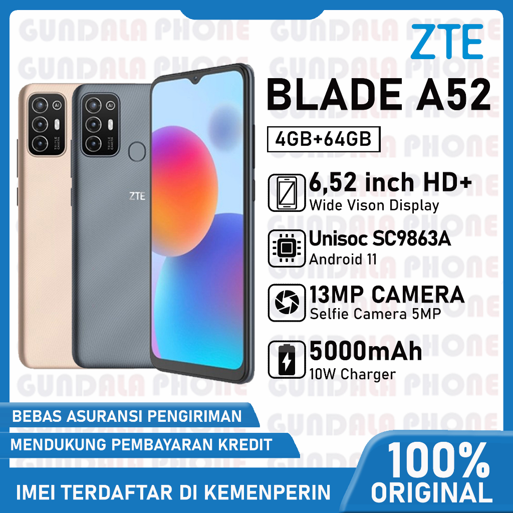 Jual ZTE Blade A52 4/64 Garansi Resmi | Shopee Indonesia