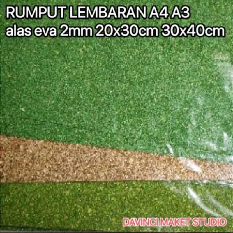 Jual A4 Eva Rumput Lembar Halus Sedang Kasar Lembaran Maket Diorama 20 ...