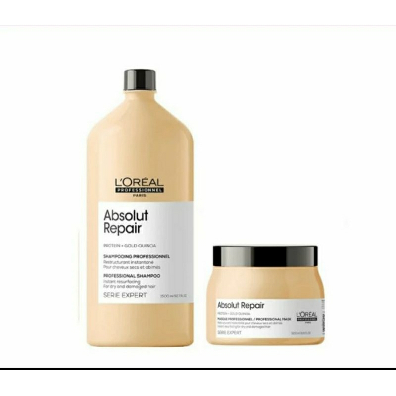 LOREAL SERIE EXPERT ABSOLUT REPAIR SHAMPOO 1500 ml + MASKER 500 ml ( PROTEIN + OMEGA - 9 )