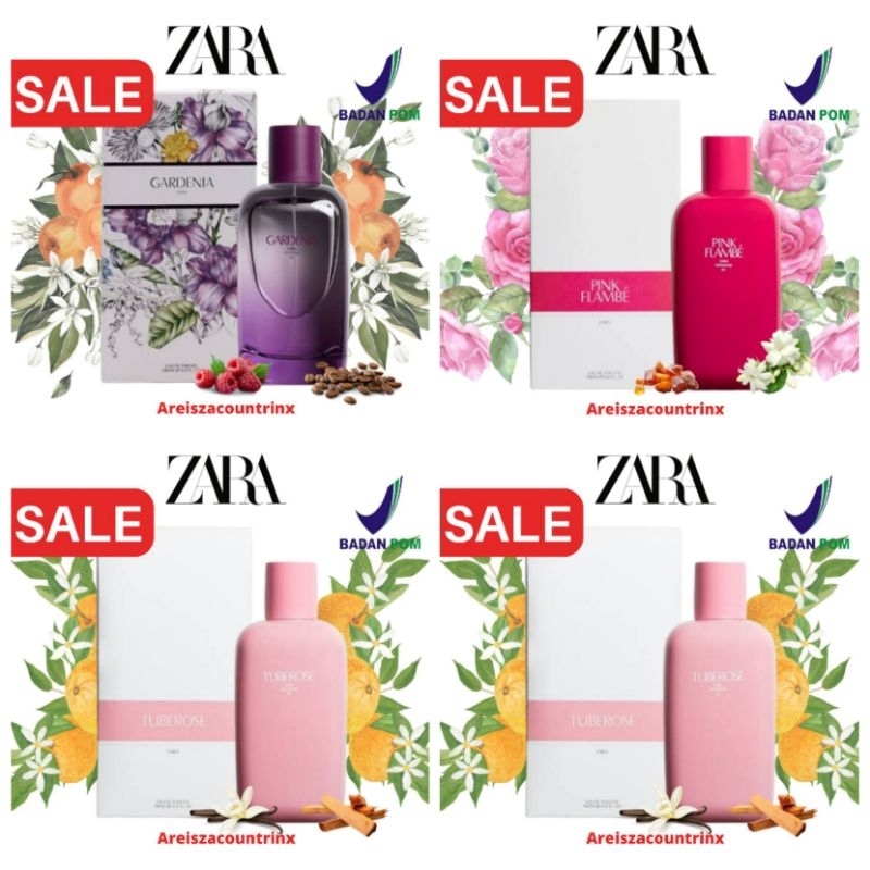ZARA GARDENIA/NUIT/VIOLET BLOSSOM 180ml size besar