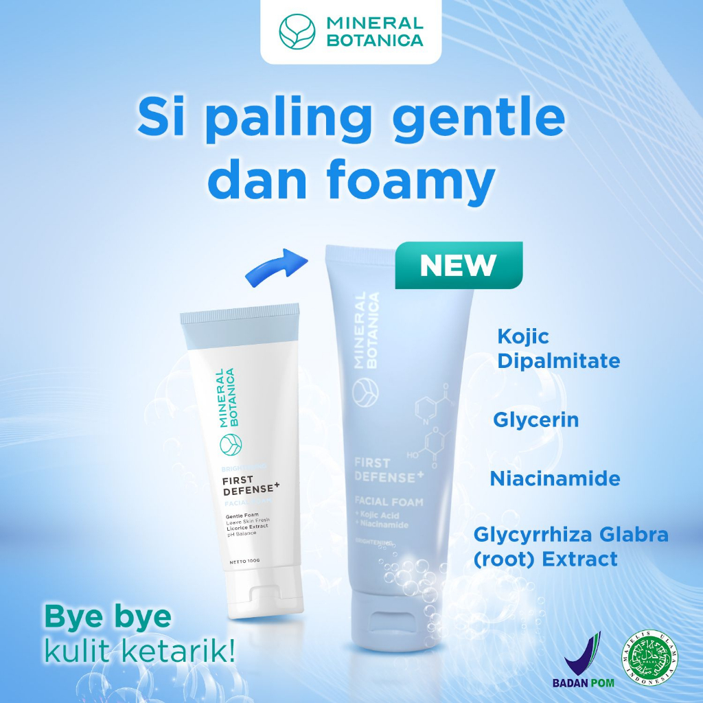 Jual MINERAL BOTANICA BRIGHTENING FIRST DEFENSE+ FACIAL FOAM 100 GR |  Shopee Indonesia