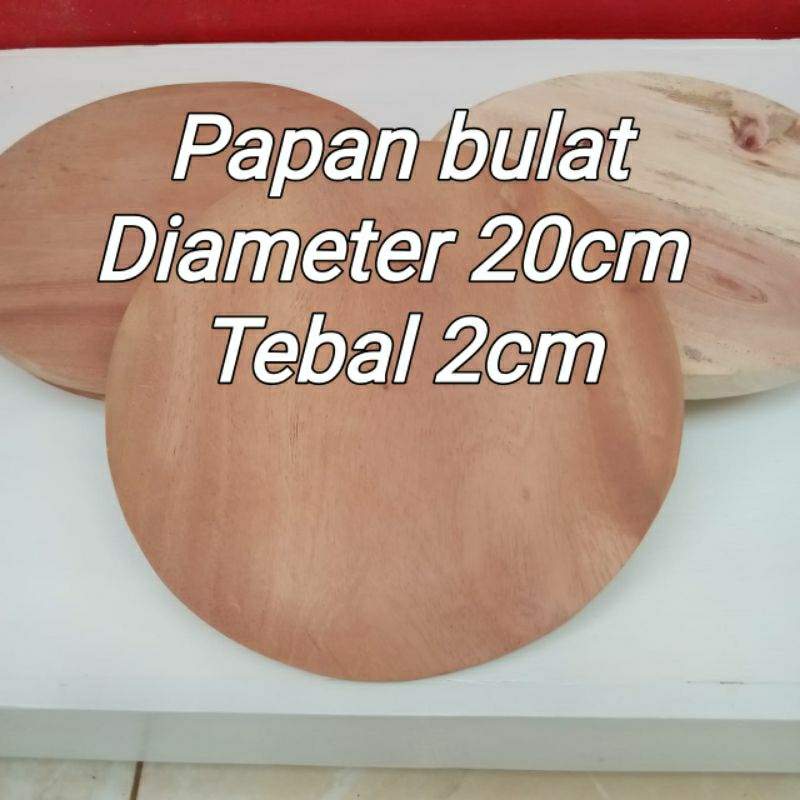 Jual Kayu Bulat Diameter 20cm Tebal 2cm Papan Bulat Serba Guna/properti ...