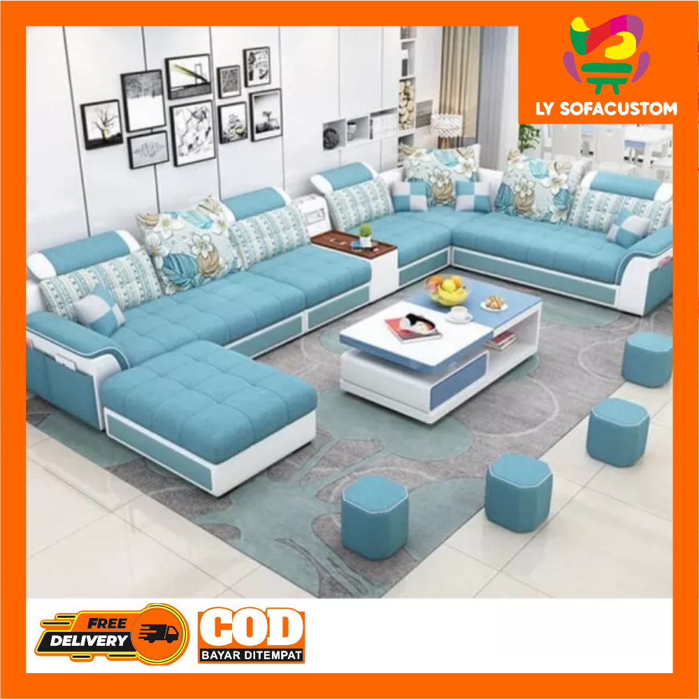 Jual Sofa Minimalis Modern Model Terbaru Selonjoran Bisa Di Lepas Bahan ...