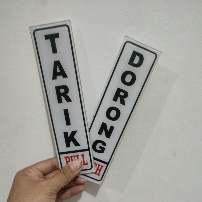 Jual Papan Tanda Tarik Dorong Geser Stiker Akrilik Shopee Indonesia