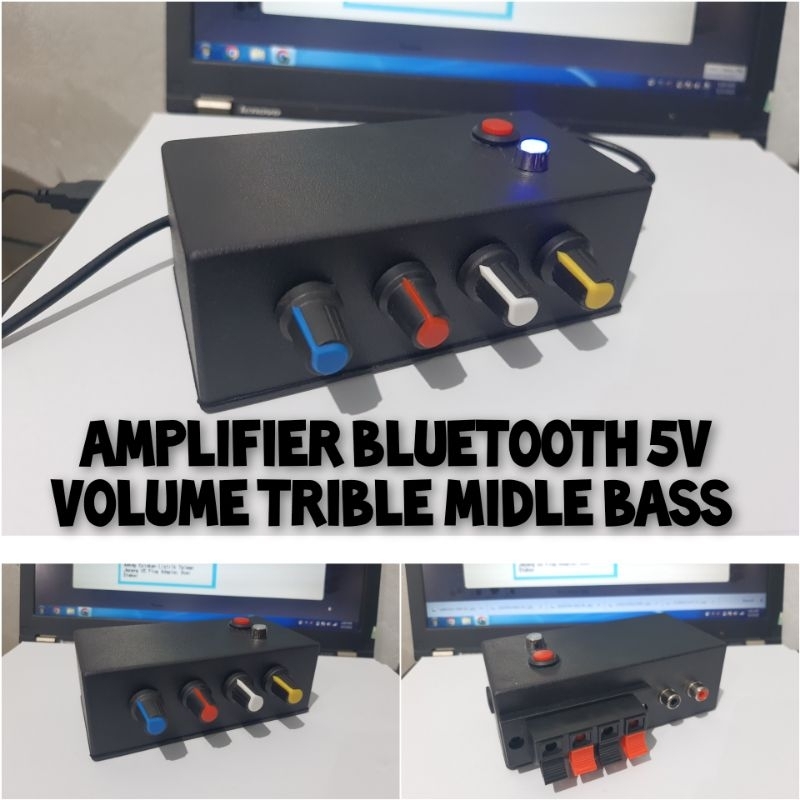 Jual AEBDG AMPLI MINI 12V VOLUME TRIBLE MIDLE BASS / POWER AMPLIFIER ...