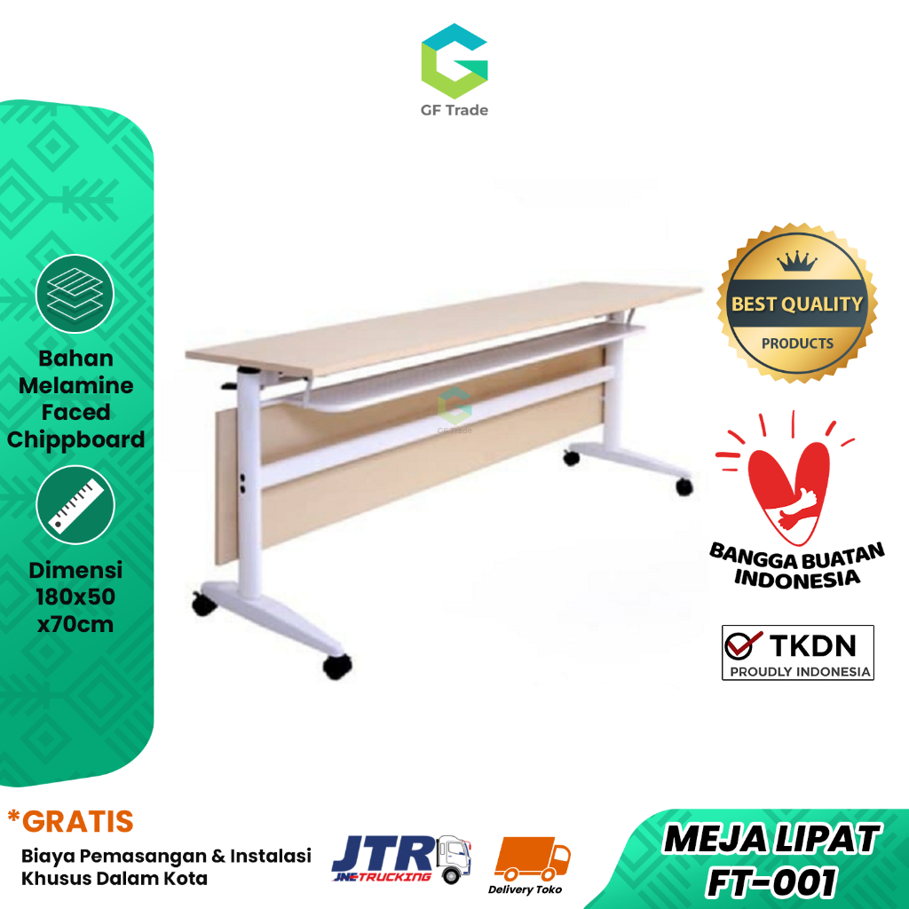 Jual Meja Lipat Kantor Meja Training Aditech Ft 001 Baru Shopee Indonesia 0241