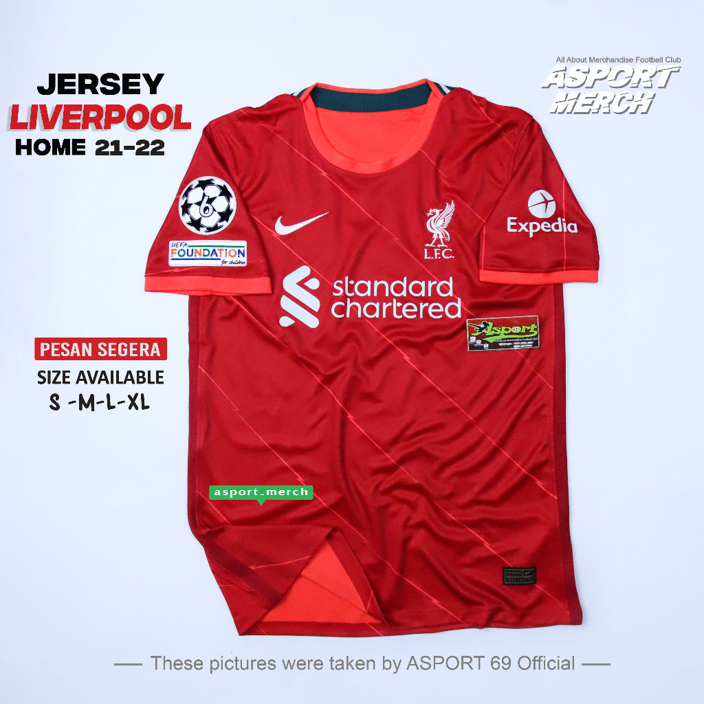 Jual JERSEY BOLA LIVERPOOL HOME 2021 2022 SOCCER JERSEY LFC HOME GO ...