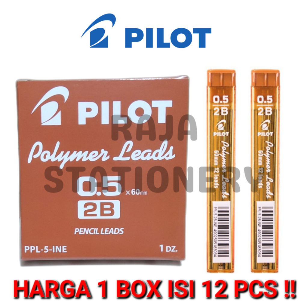 Jual PILOT PENCIL LEAD 2B 0.5MM ISI PENSIL MEKANIK PILOT 0.5 2B [12PCS ...