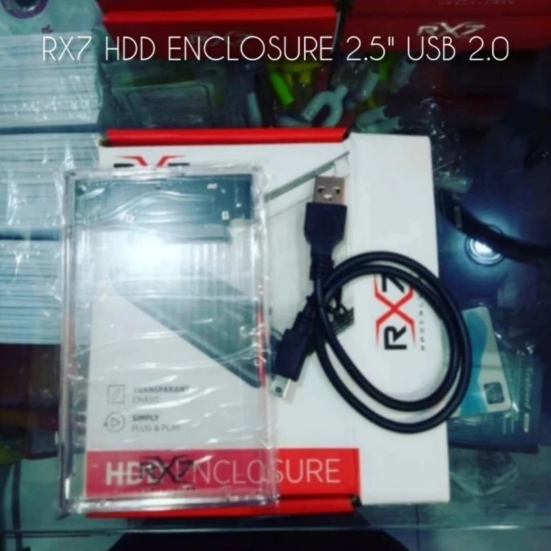 Jual CASING HARDISK EXTERNAL RX7 HDD ENCLOSURE Transparant 2.5” Inch ...