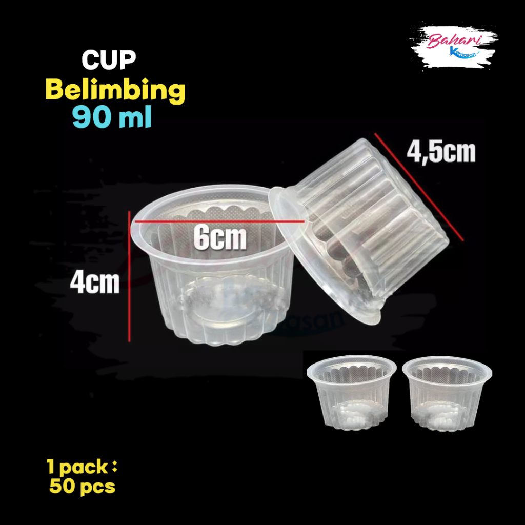 Jual Cup Plastik Gelas Belimbing Agar Agar Puding Jelly 90ml Isi 50pcs Bening Shopee Indonesia 4347