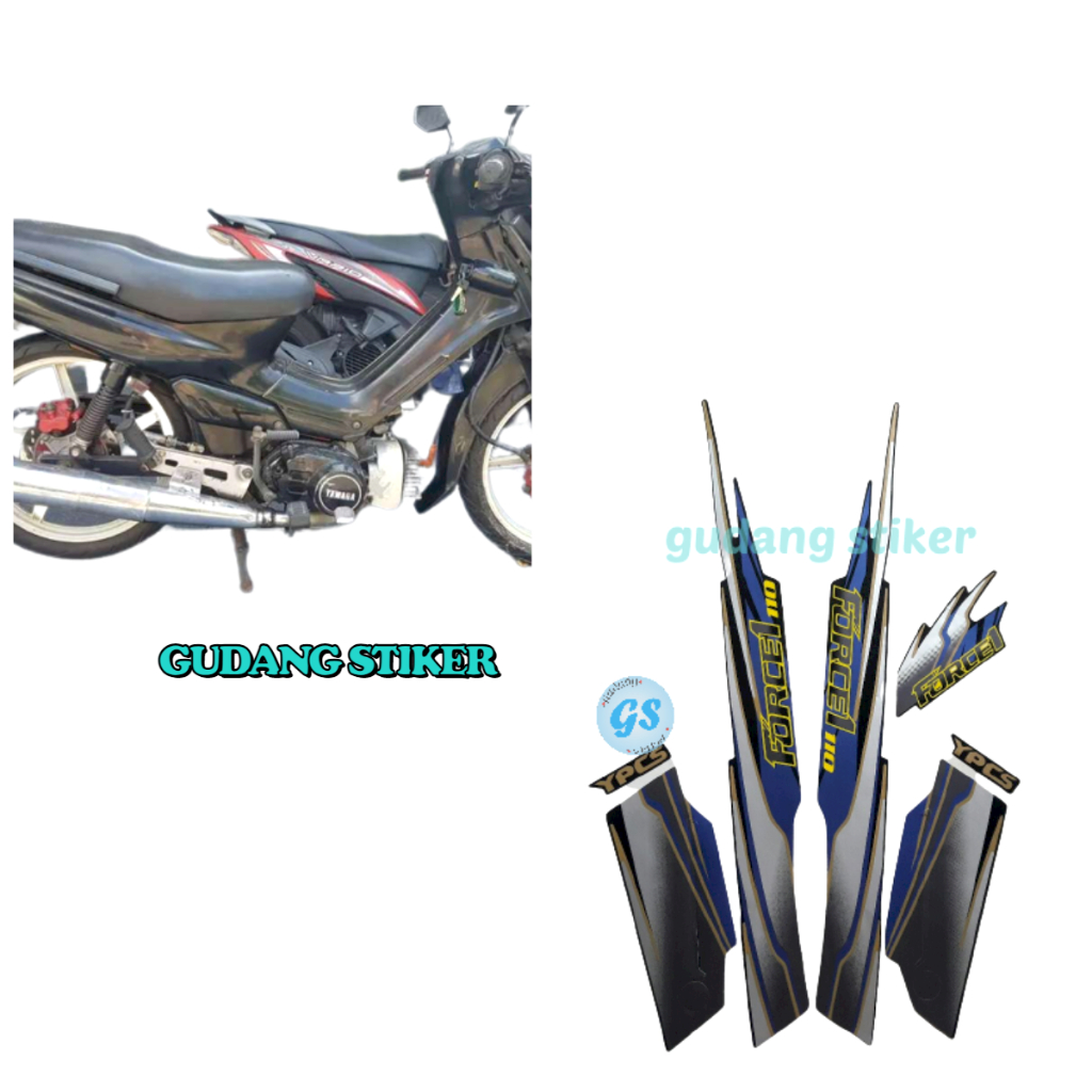 Jual Stiker Striping Lis Motor Yamaha Force Abu Shopee Indonesia