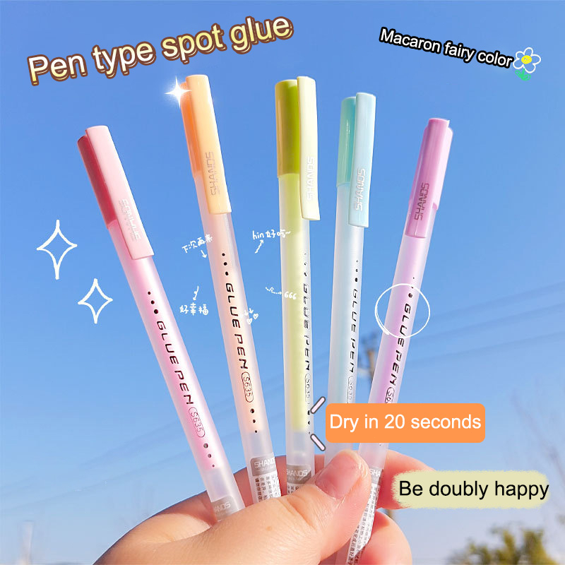 Jual COD ️ Glue Pen Lem Titik Dot Glue Warna Warni Pulpen Rectractable ...