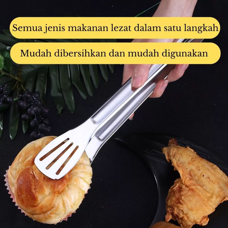 Jual Capit Gorengan Makanan Kue Roti Capitan Stainless Steel Serbaguna ...