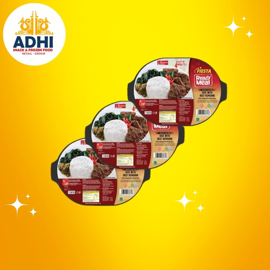 Jual FIESTA RM BEEF RENDANG WITH RICE 3 BOX_FROZEN FOOD | Shopee Indonesia