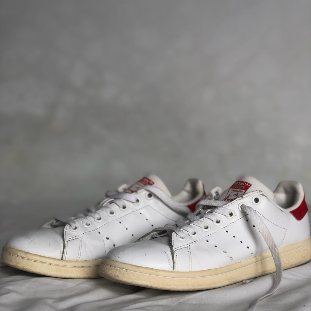 Jual Adidas Stan Smith White Red Second Hand Shopee Indonesia