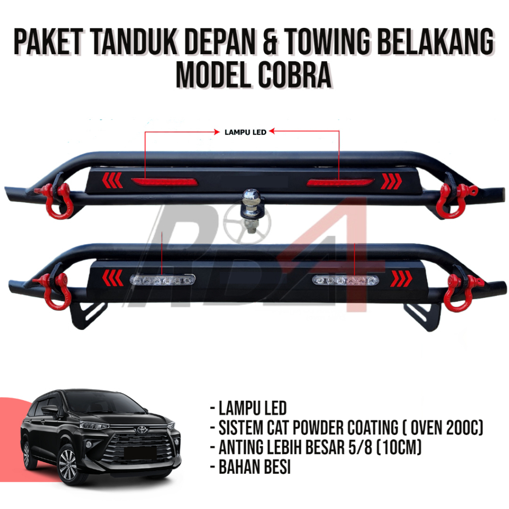 Jual Paket Tanduk Dan Towing Depan Belakang Mobil All New Avanza Xenia