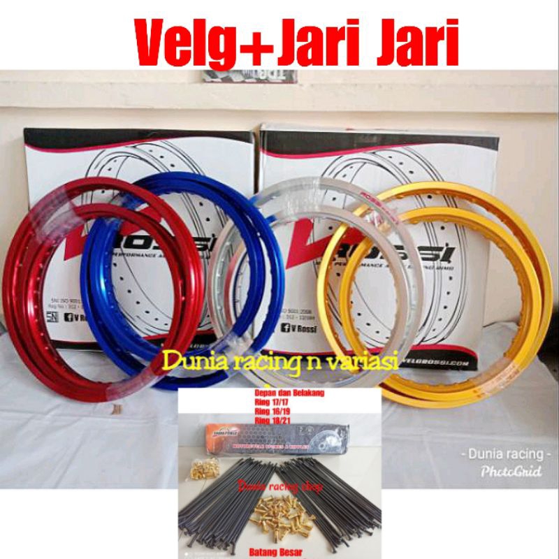 Jual Velg Rossi Pelek Rossi Ring Ring Hole Biru Hitam Gold Ungu Merah Silver