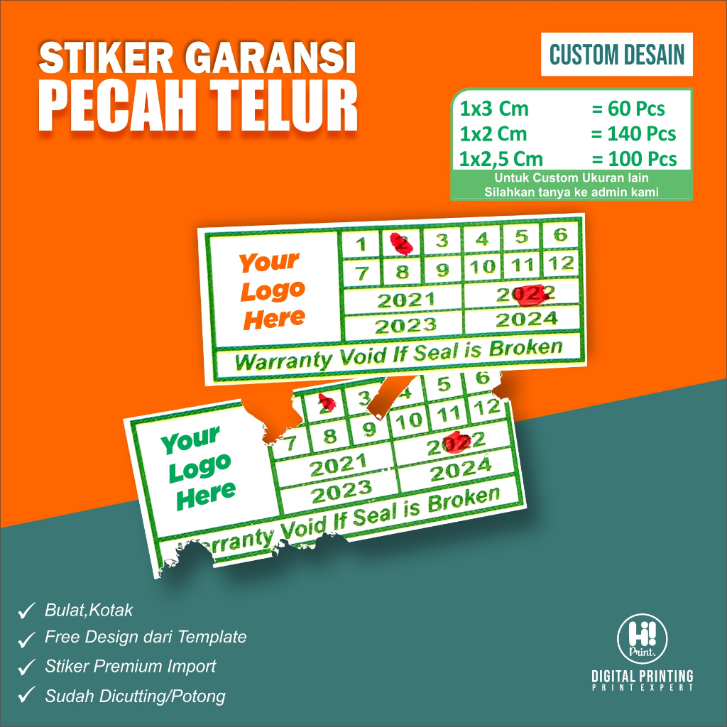 Jual Stiker Segel Garansi Sticker Warranty Pecah Telur Murah Free