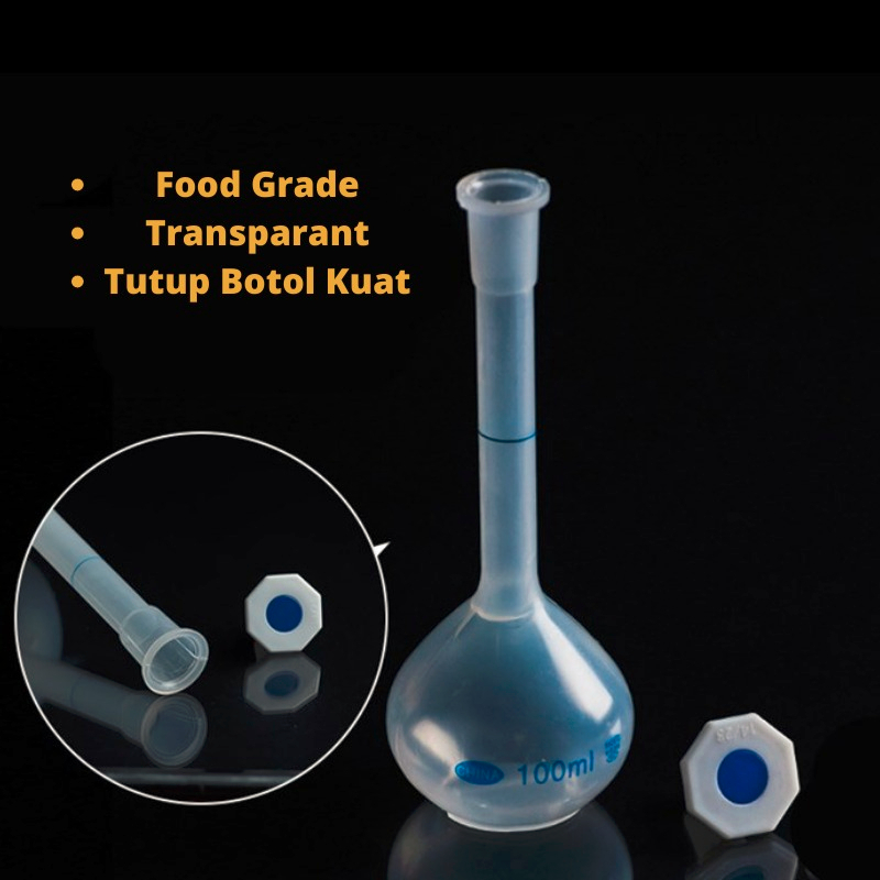 Jual Gelas Ukur Laboratorium Bentuk Labu Volumetrik Ukuran Kecil / Labu ...