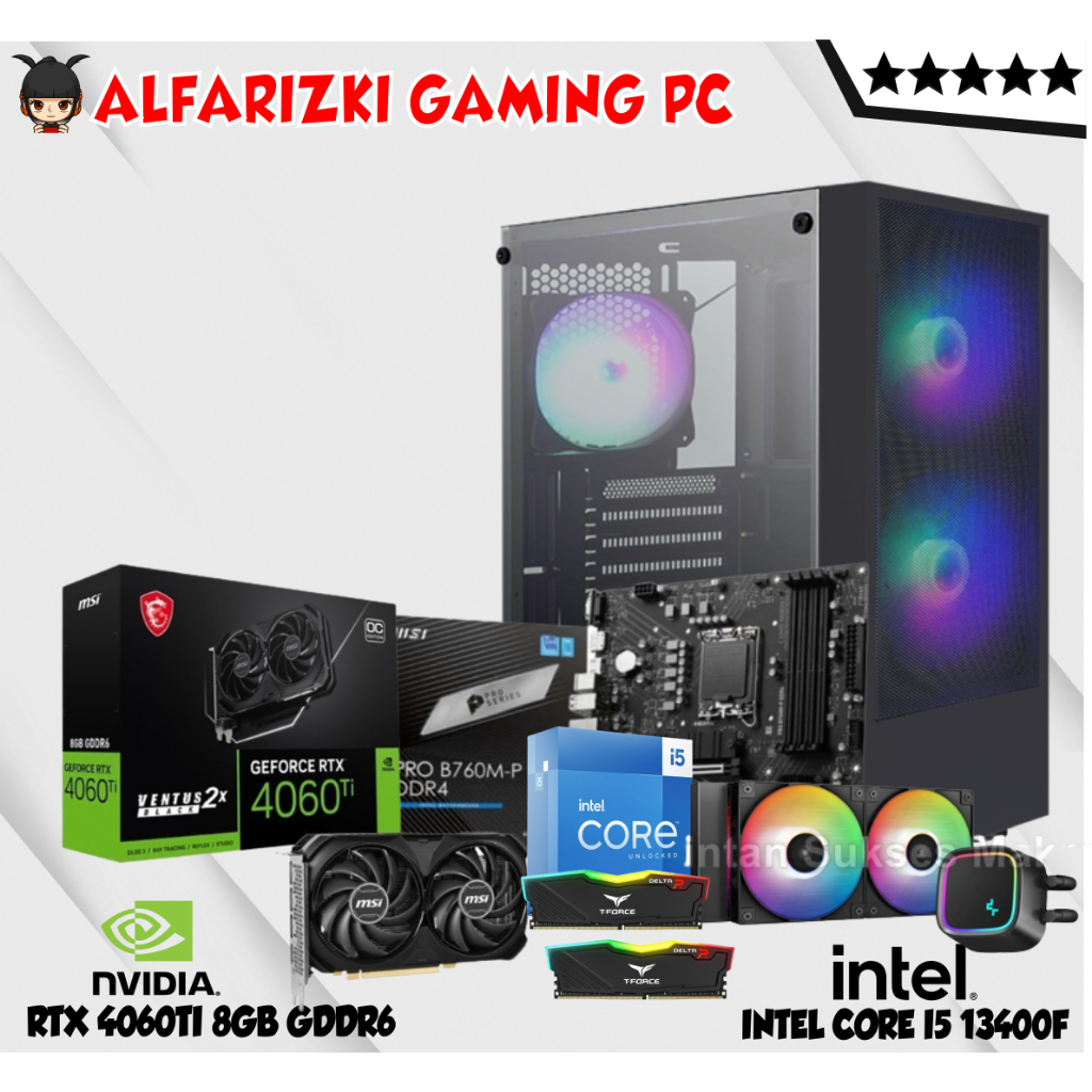 Jual RAJA PC GAMING CORE I5 13400F | RTX 4060TI 8GB GDDR6 | RAM 16GB ...