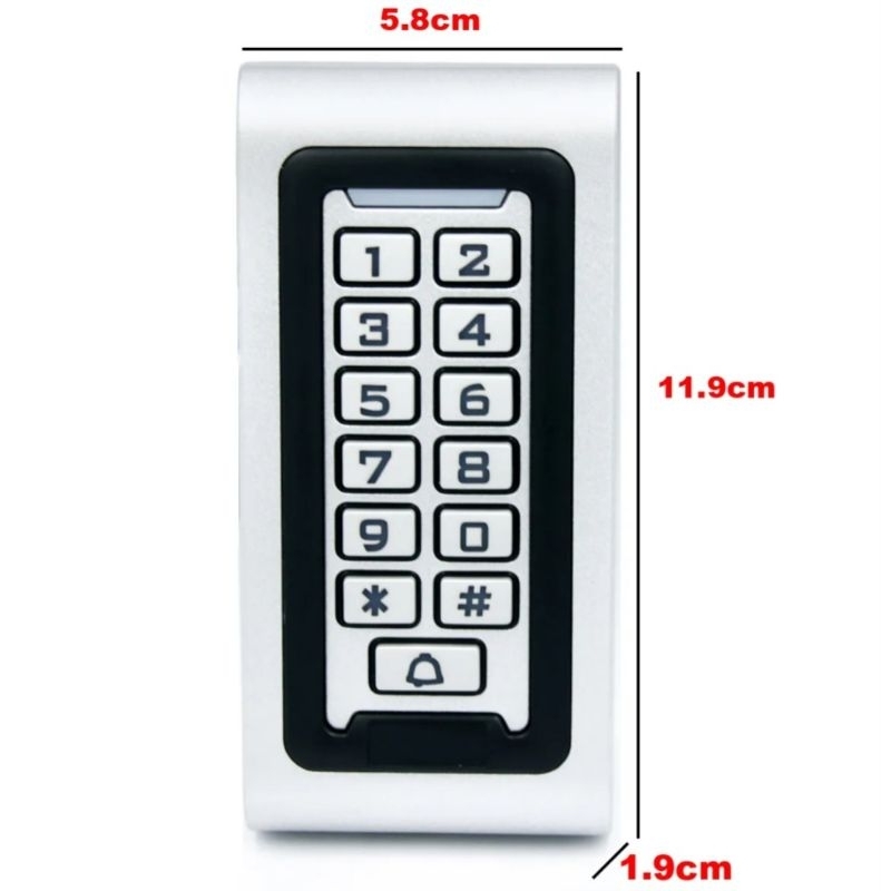Jual Wateproof Access Control RFID 13.56mhz IC Mifare Metal Keypad ...