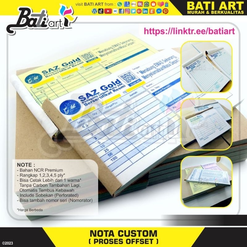 Jual Bon Nota Faktur Surat Jalan Kuitansi Invoice Surat Tanda