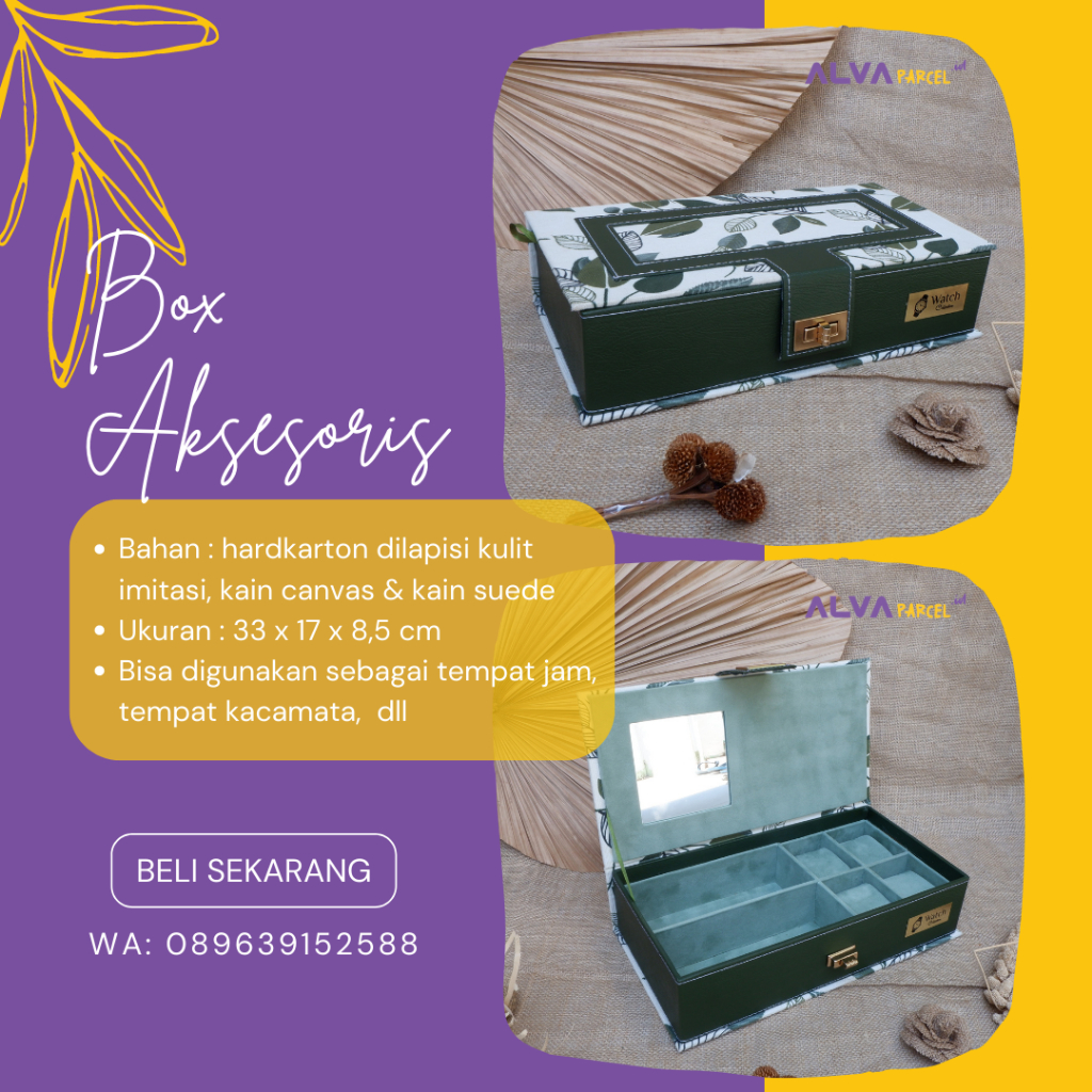 Jual Box Koleksi Jam Tangan/Tempat Aksesoris Elegan/Box Koleksi