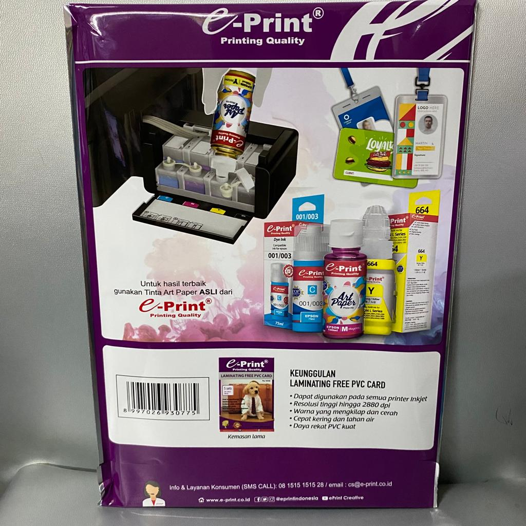 Jual Kertas Laminating Free PVC Card e-Print ID Card Paper | Shopee ...