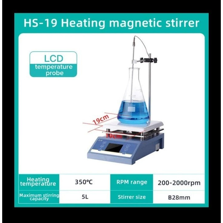 Jual JOANLAB HS-19 Heating Magnetic Stirrer Hot Plate Lab Stirrer Murah ...