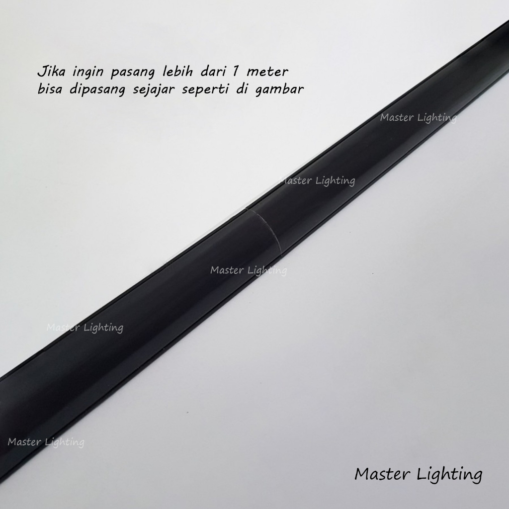 Jual Kap housing 1meter rumah strip led segi tiga rell cover alumunium ...
