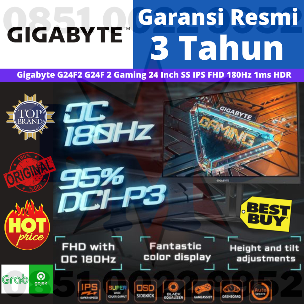 Jual Monitor Gigabyte G24F2 G24F 2 Monitor Gaming 24 Inch SS IPS FHD ...