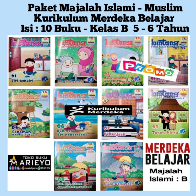 Jual Bonus+Paket Majalah Islami Kurikulum Merdeka TK PAUD RA Kelas B ...