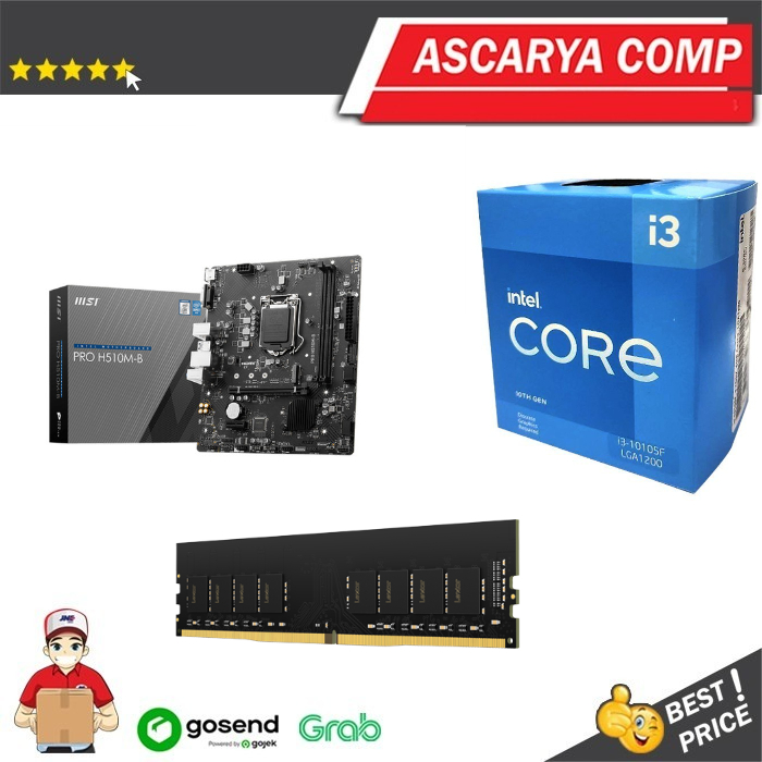 Jual (BUNDLE) Core i3 10105F + Motherboard MSI H510M | Shopee Indonesia