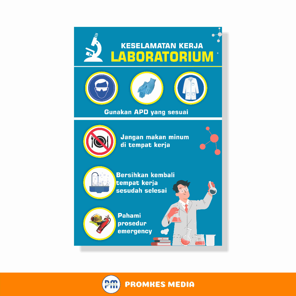 Jual Poster Kesehatan Poster Keselamatan Kerja Laboratorium K3