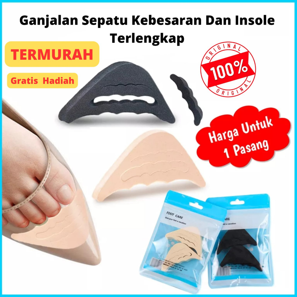 Jual Pasang Ganjelan Sepatu Longgar Solusi Sepatu Kebesaran Sol Sepatu Insole Shopee