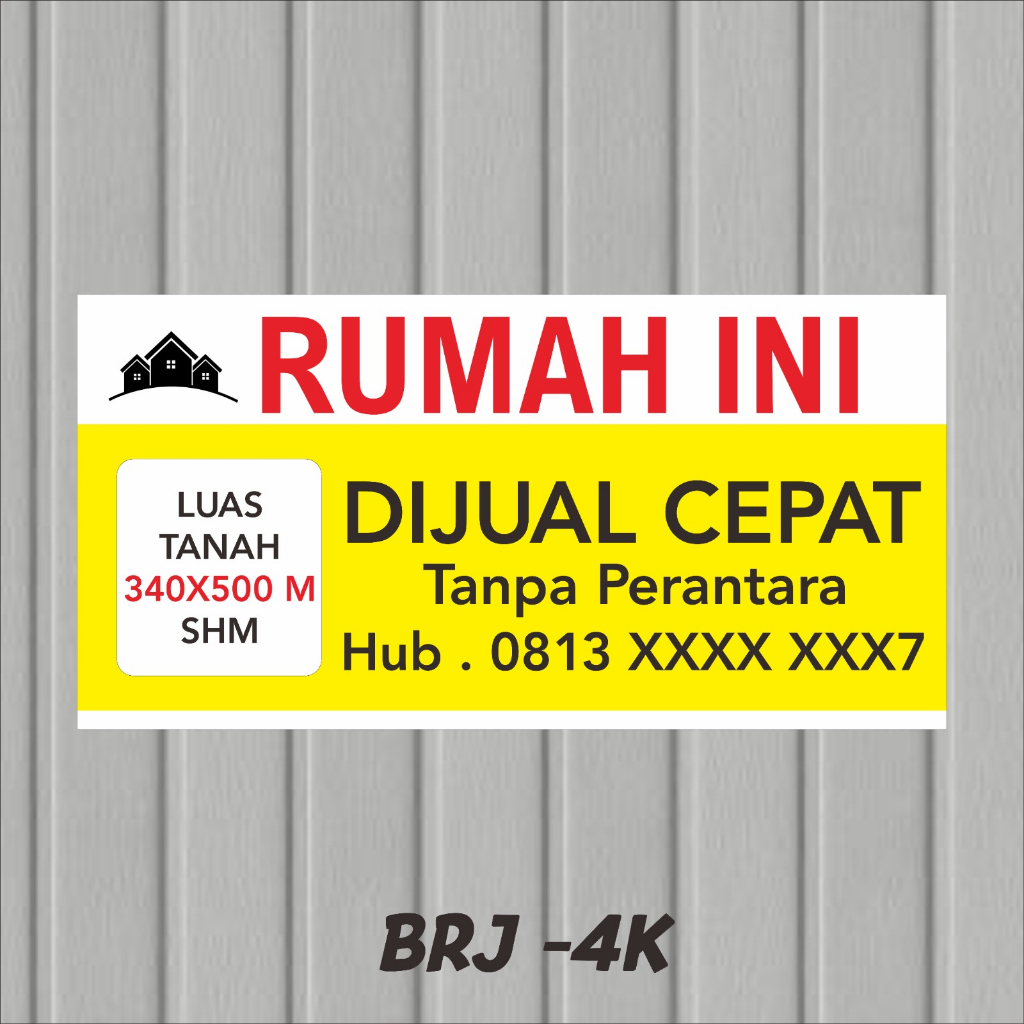 Jual Spanduk Murah Pamflet Banner Rumah Dijual Disewakan Dikontrakan