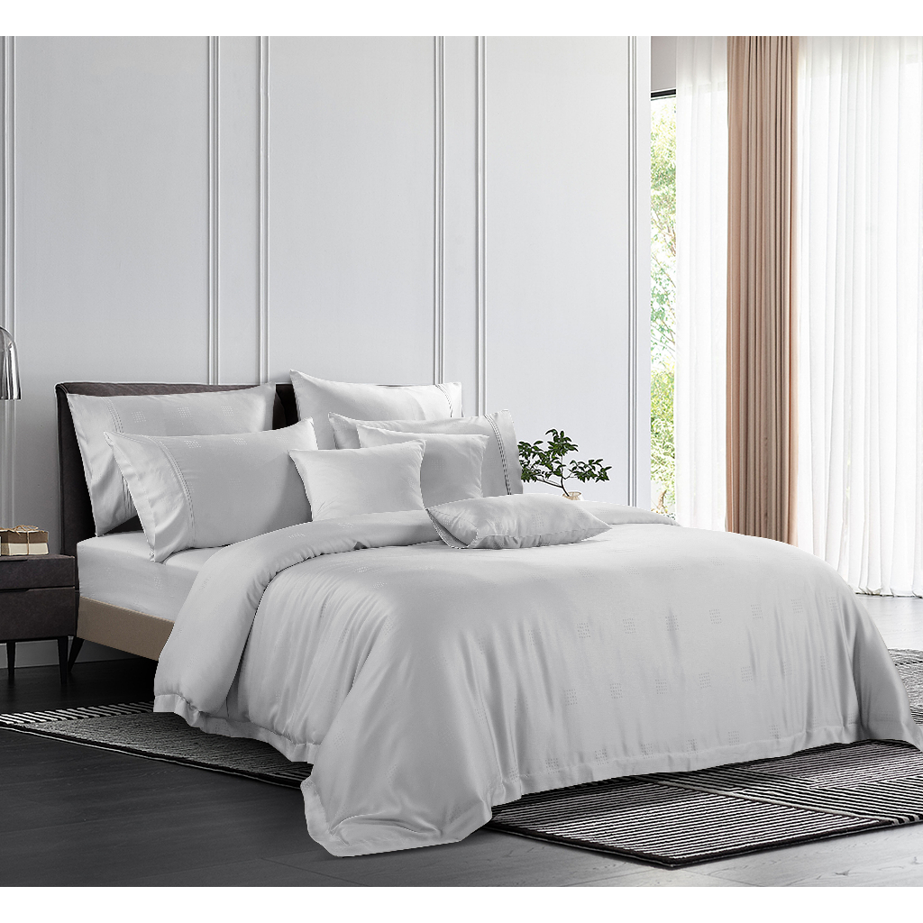 Jual AKEMI TENCEL™ Accord Aikene Iceberg Grey Quilt Cover Set Shopee