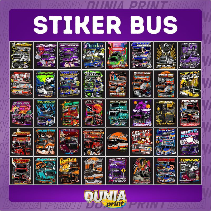 Jual Free Stickercetak Paket 20 Sticker Busmania Shopee Indonesia