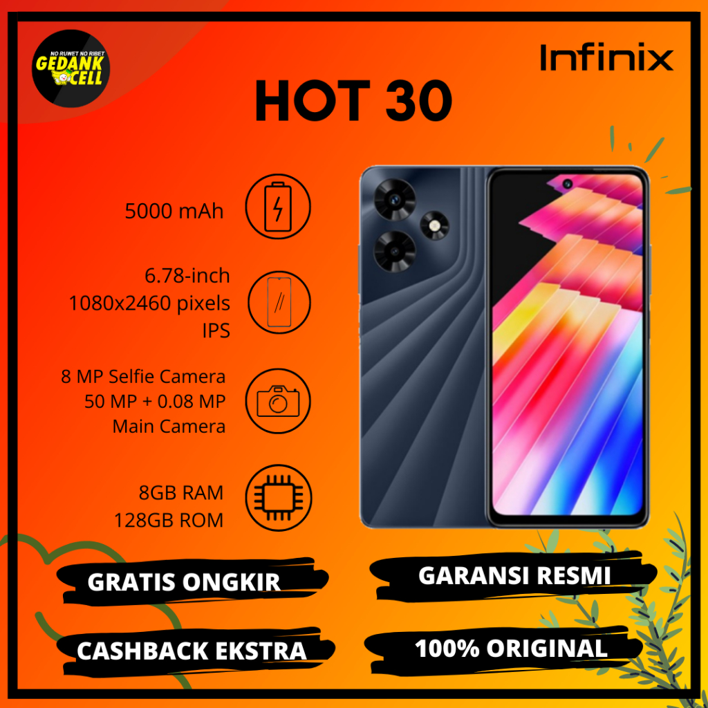 Jual Infinix Hot 30 8/128GB - New Resmi | Shopee Indonesia