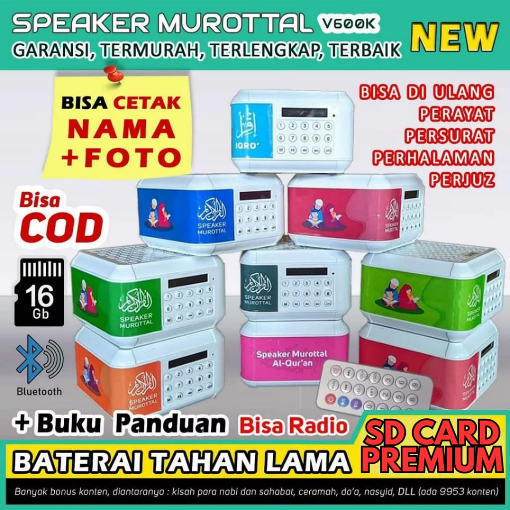 Jual Speaker Murottal Spiker Murotal Al-Quran 30 Juz LENGKAP - V600K ...