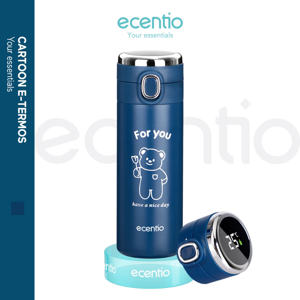 Jual Ecentio Tumbler Led Suhu 420ml /termos Air Panas Lucu Led Display ...