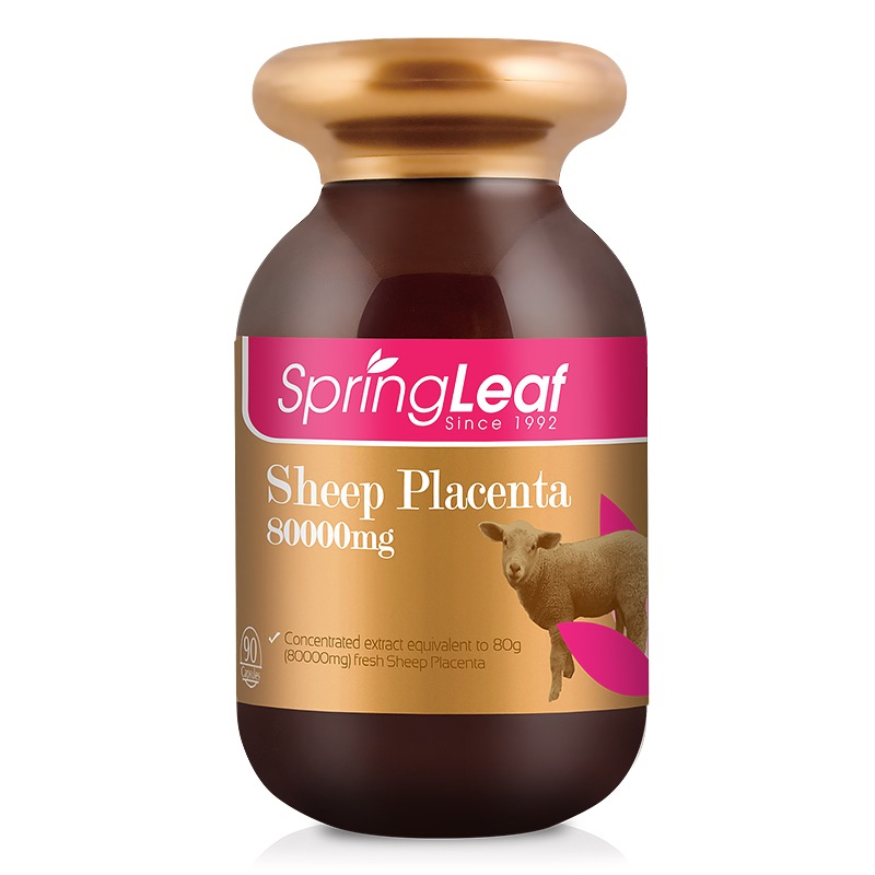 Jual Spring leaf/springleaf premium Sheep Placenta 80000mg 90 capsule ...