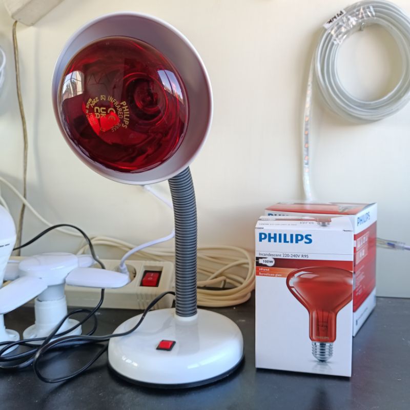 Jual Alat Fisioterapi Terapi Inframerah Infrared Philips Asli 100 Watt ...