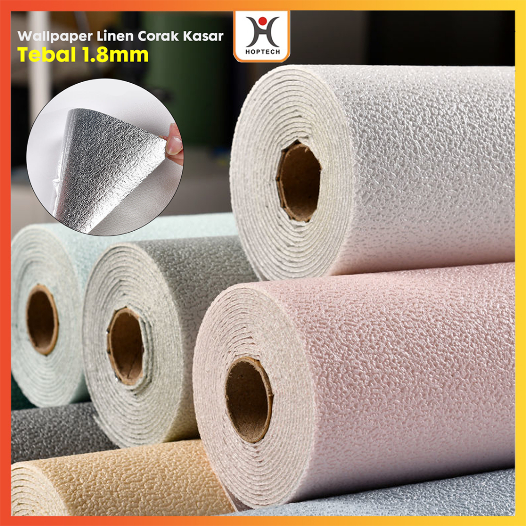 Jual Wallpaper Linen Roll Wallpaper Dinding Dekorasi Kamar