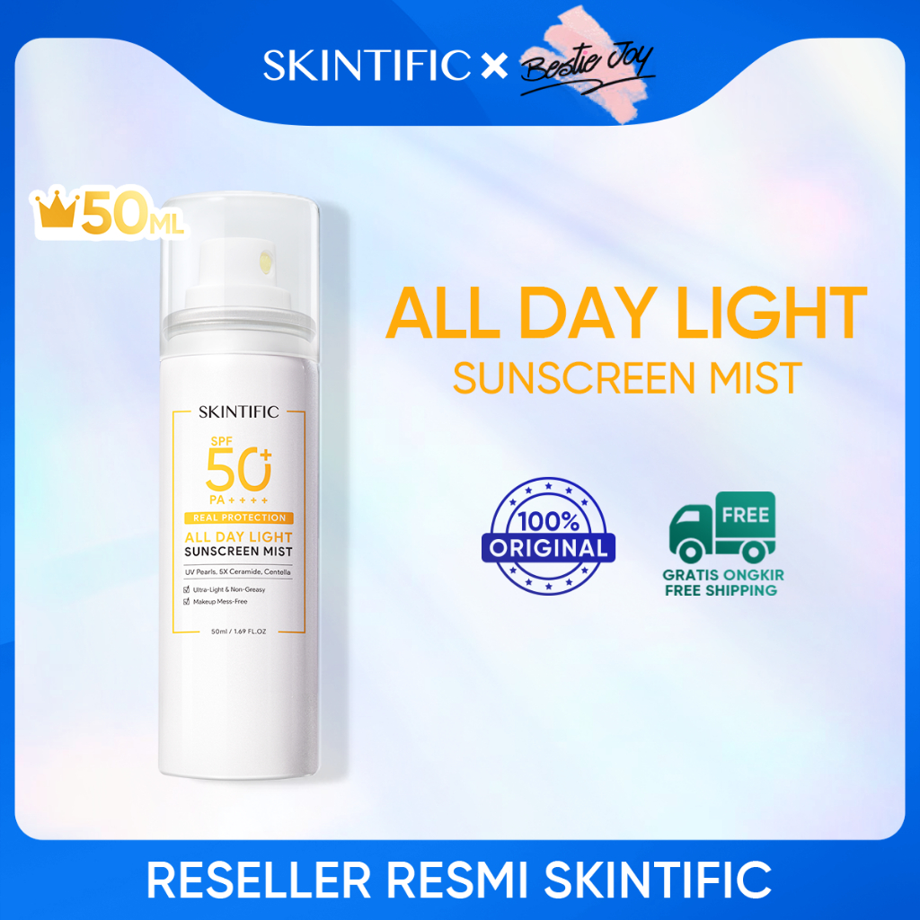 Jual [BPOM] SKINTIFIC All Day Light Sunscreen Spray Mist 50ml SPF50 PA