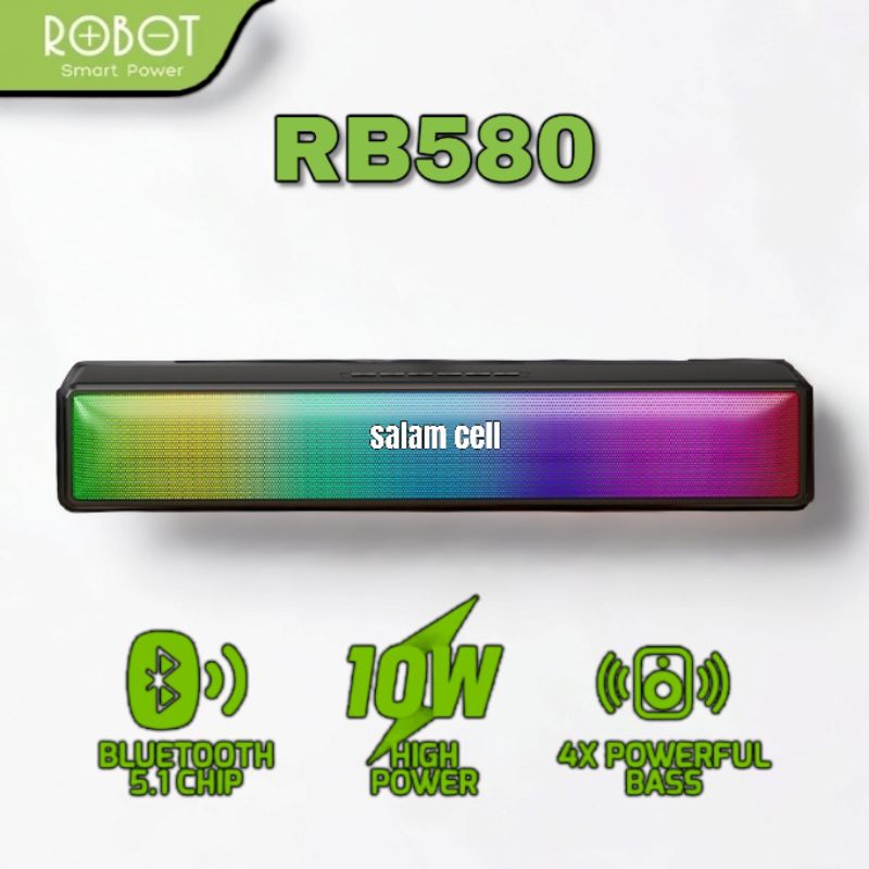 Jual Speaker Bluetooth Robot RB580 Soundbar Bluetooth Speaker 10W Ultra ...